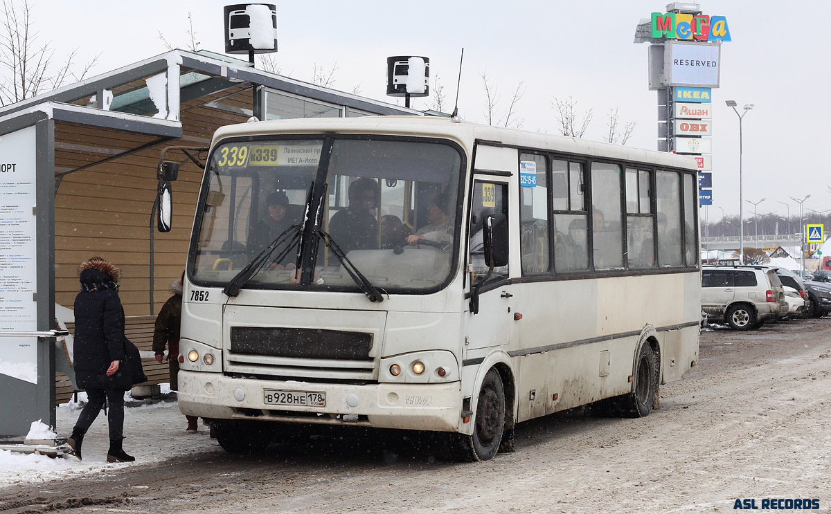 Санкт-Петербург, ПАЗ-320412-05 № 7852