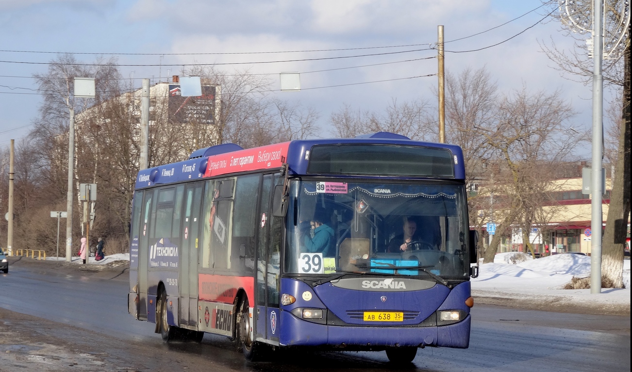 Вологодская область, Scania OmniLink I (Скания-Питер) № АВ 638 35