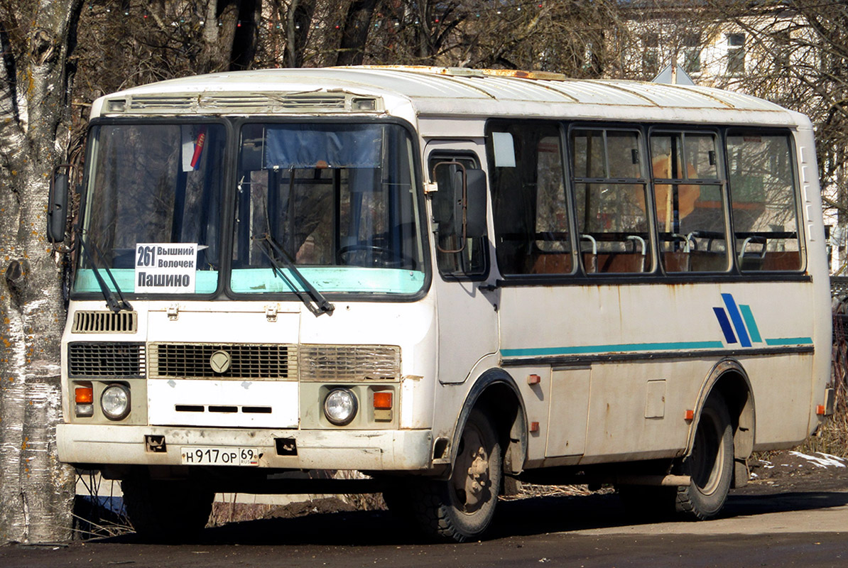 Тверская область, ПАЗ-32053 № Н 917 ОР 69