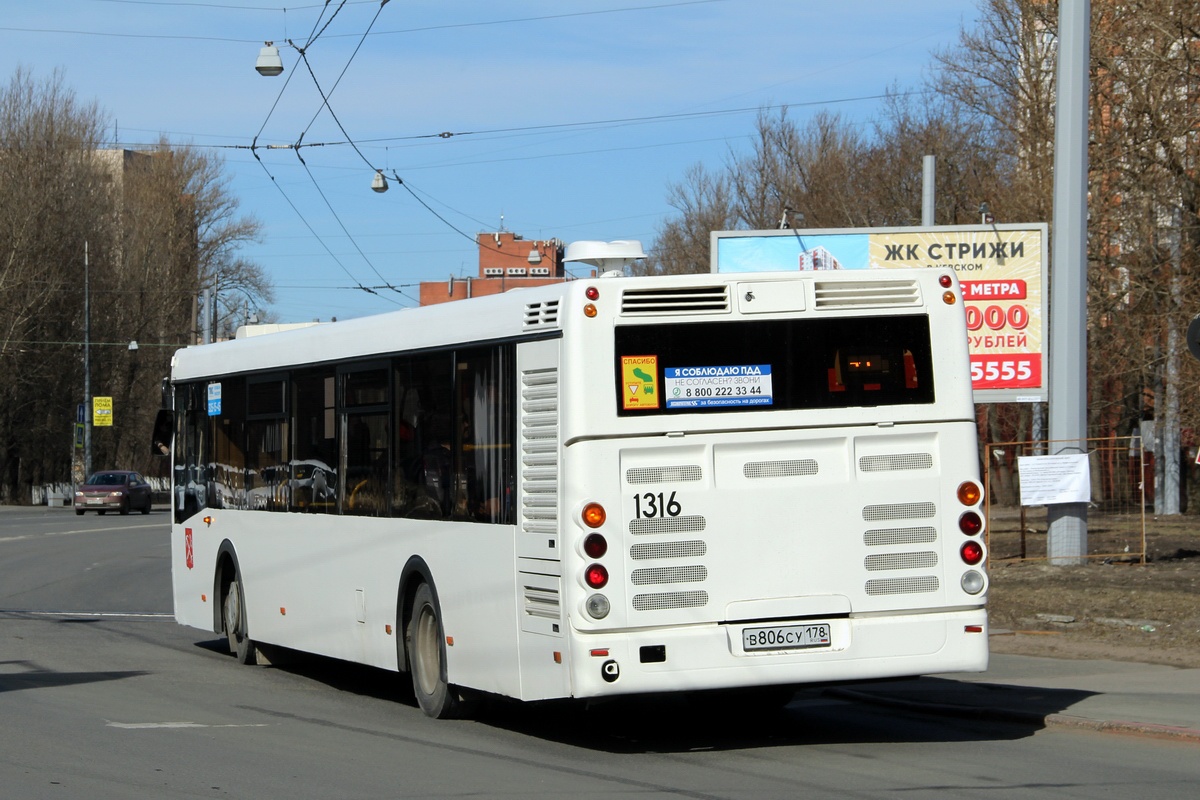 Санкт-Петербург, ЛиАЗ-5292.60 № 1316