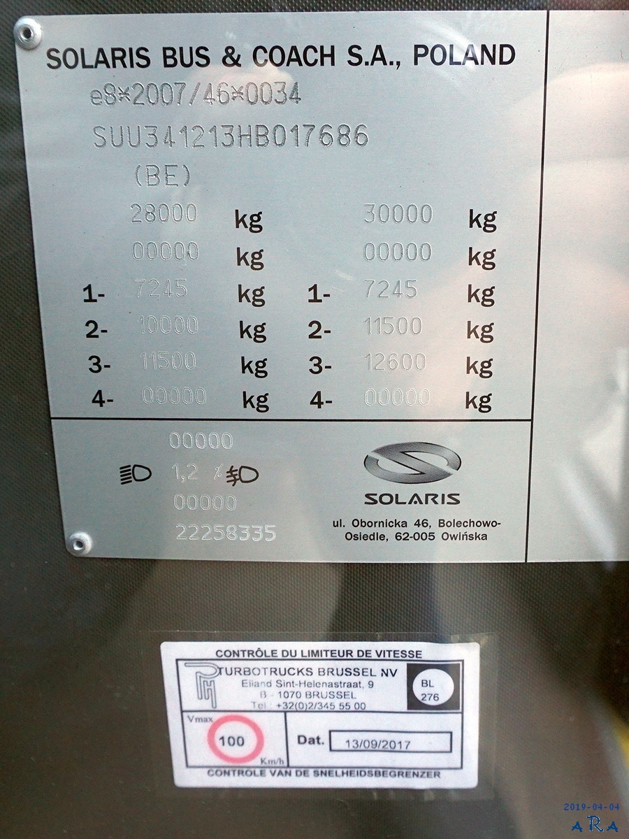 Литва, Solaris Urbino IV 18 hybrid № 4375