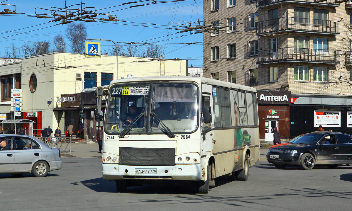 Санкт-Петербург, ПАЗ-320412-05 № 7564