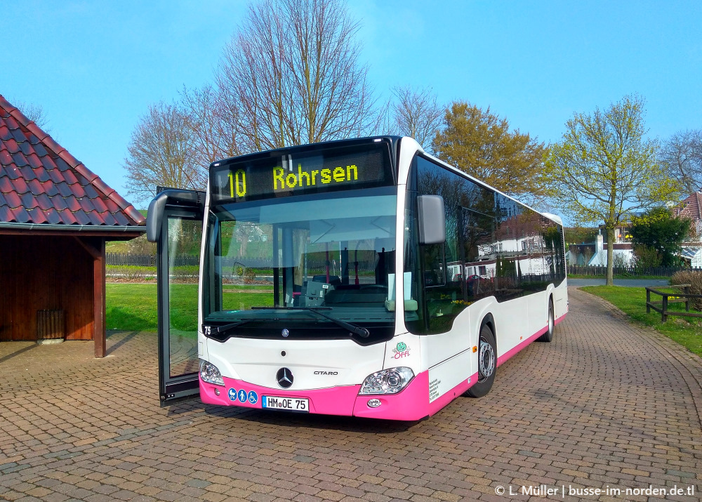 Нижняя Саксония, Mercedes-Benz Citaro C2 hybrid № 75