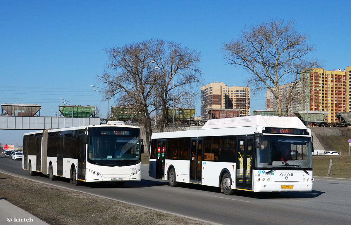 Санкт-Петербург, Volgabus-6271.00 № 7400; Санкт-Петербург, ЛиАЗ-5292.67 (CNG) № 4467