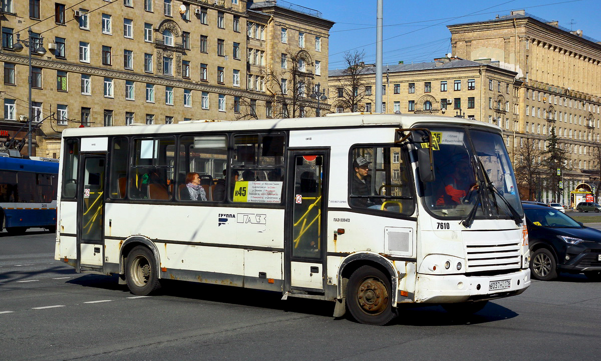 Санкт-Петербург, ПАЗ-320412-05 № 7610