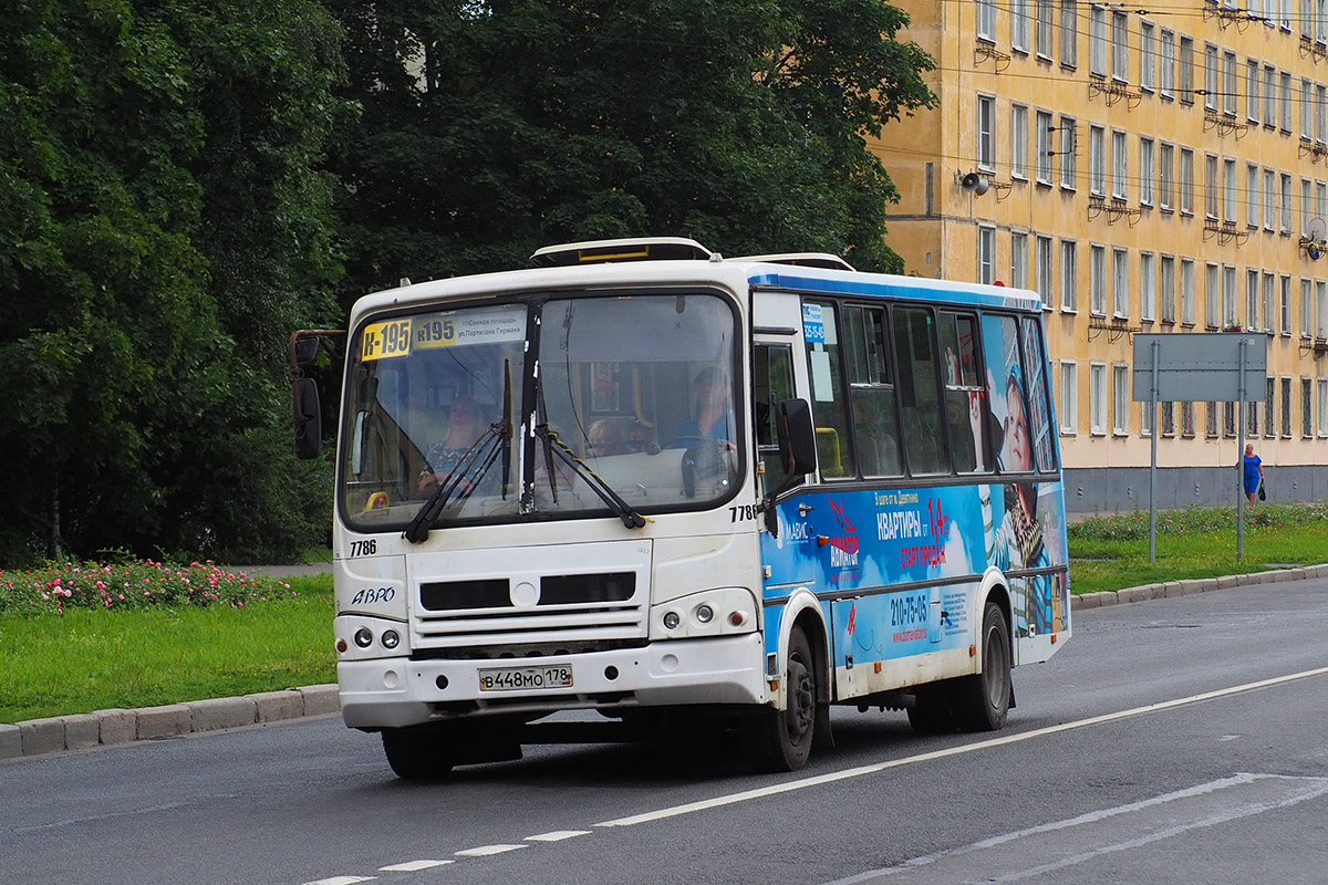 Санкт-Петербург, ПАЗ-320412-05 № 7786