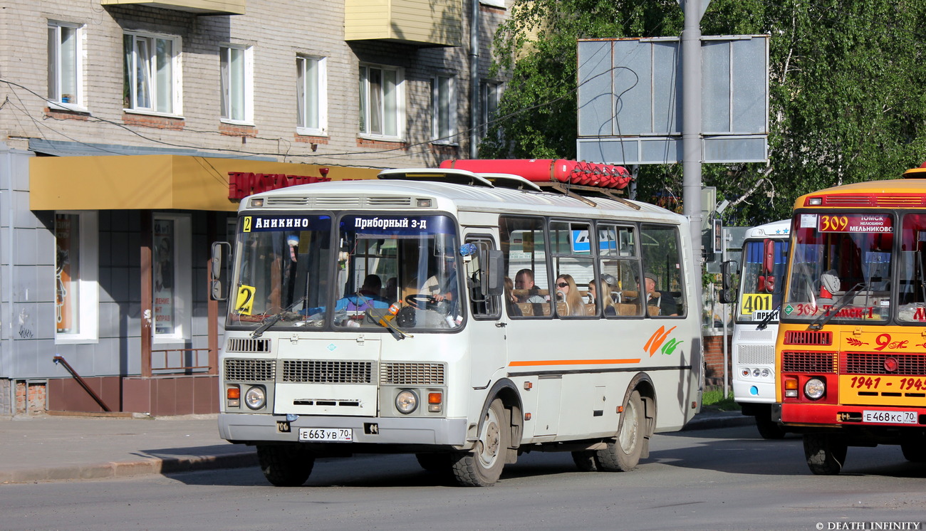 Томская область, ПАЗ-32054 № Е 663 УВ 70