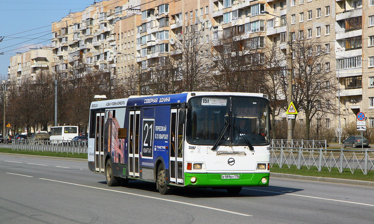 Санкт-Петербург, ЛиАЗ-5293.53 № 3597