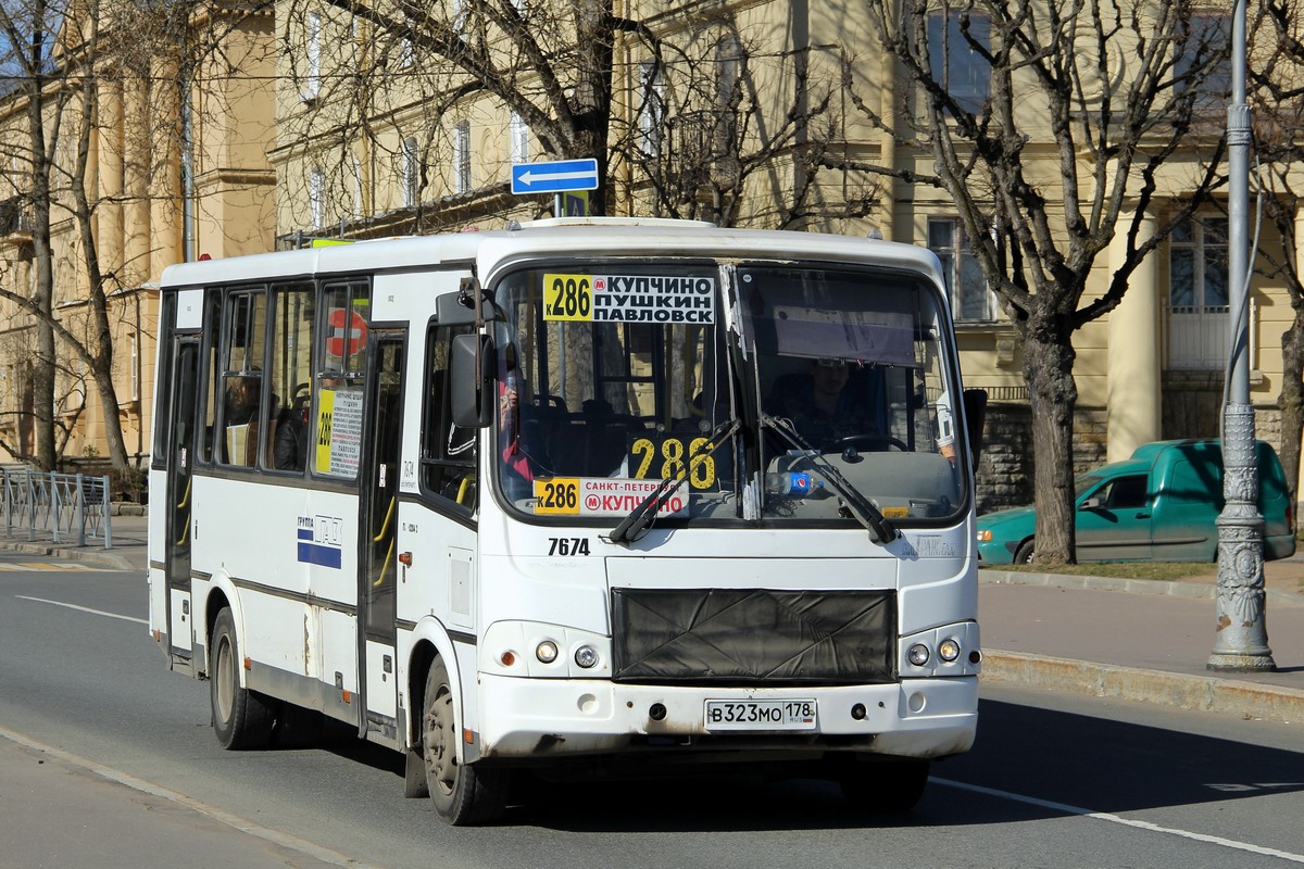 Санкт-Петербург, ПАЗ-320412-05 № 7674