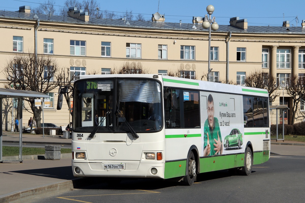 Санкт-Петербург, ЛиАЗ-5293.60 № 3654