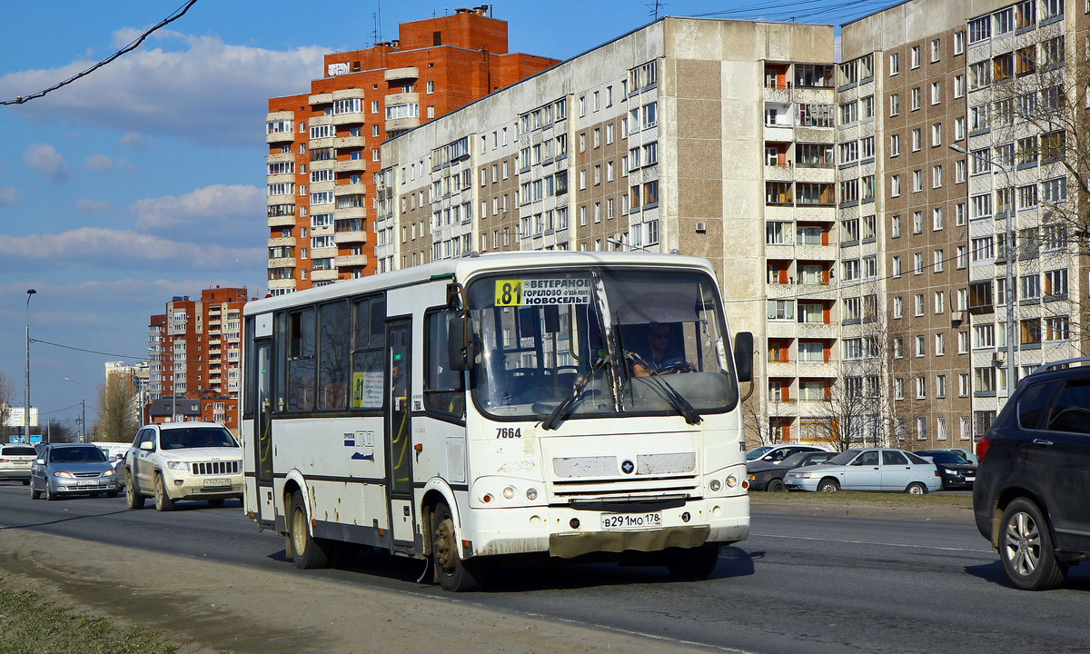 Санкт-Петербург, ПАЗ-320412-05 № 7664