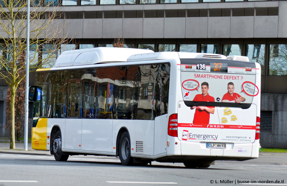 Нижняя Саксония, Mercedes-Benz O530 Citaro facelift CNG № CLP-NH 92