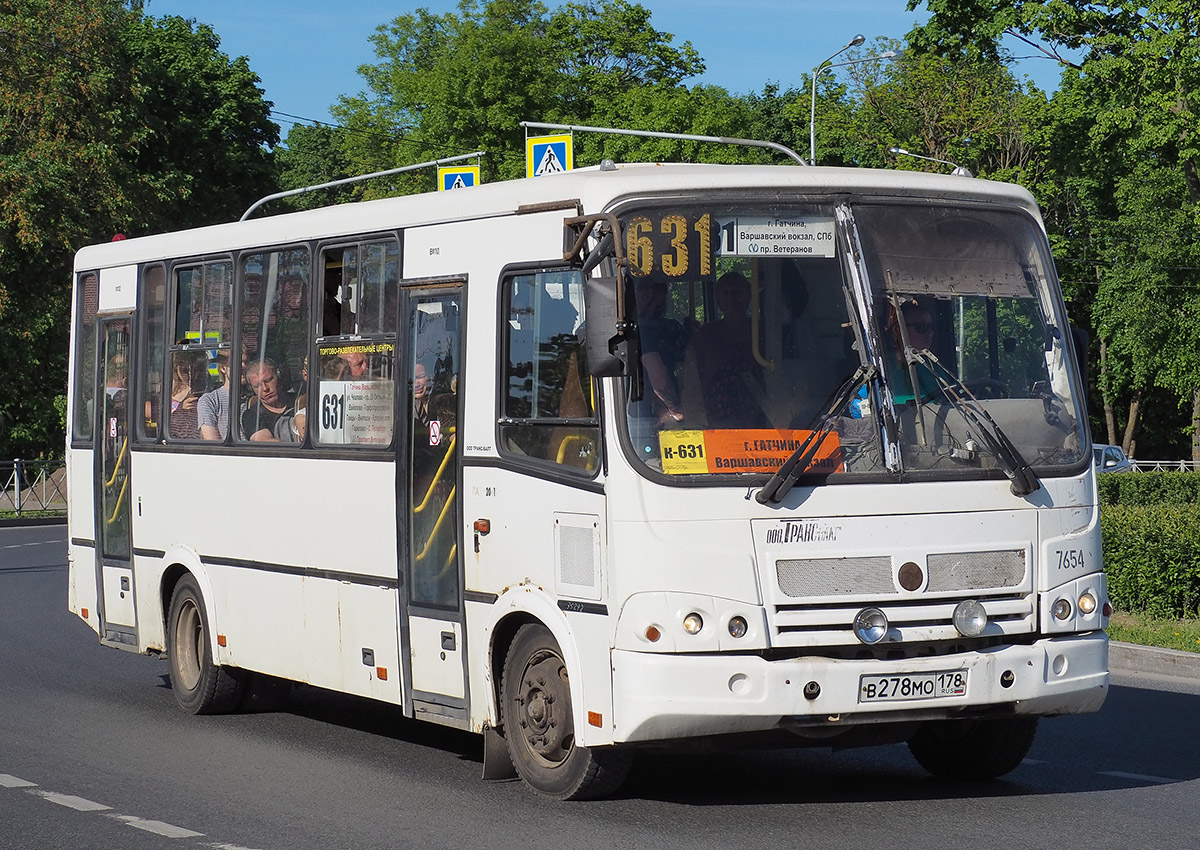 Ленинградская область, ПАЗ-320412-05 № 7654