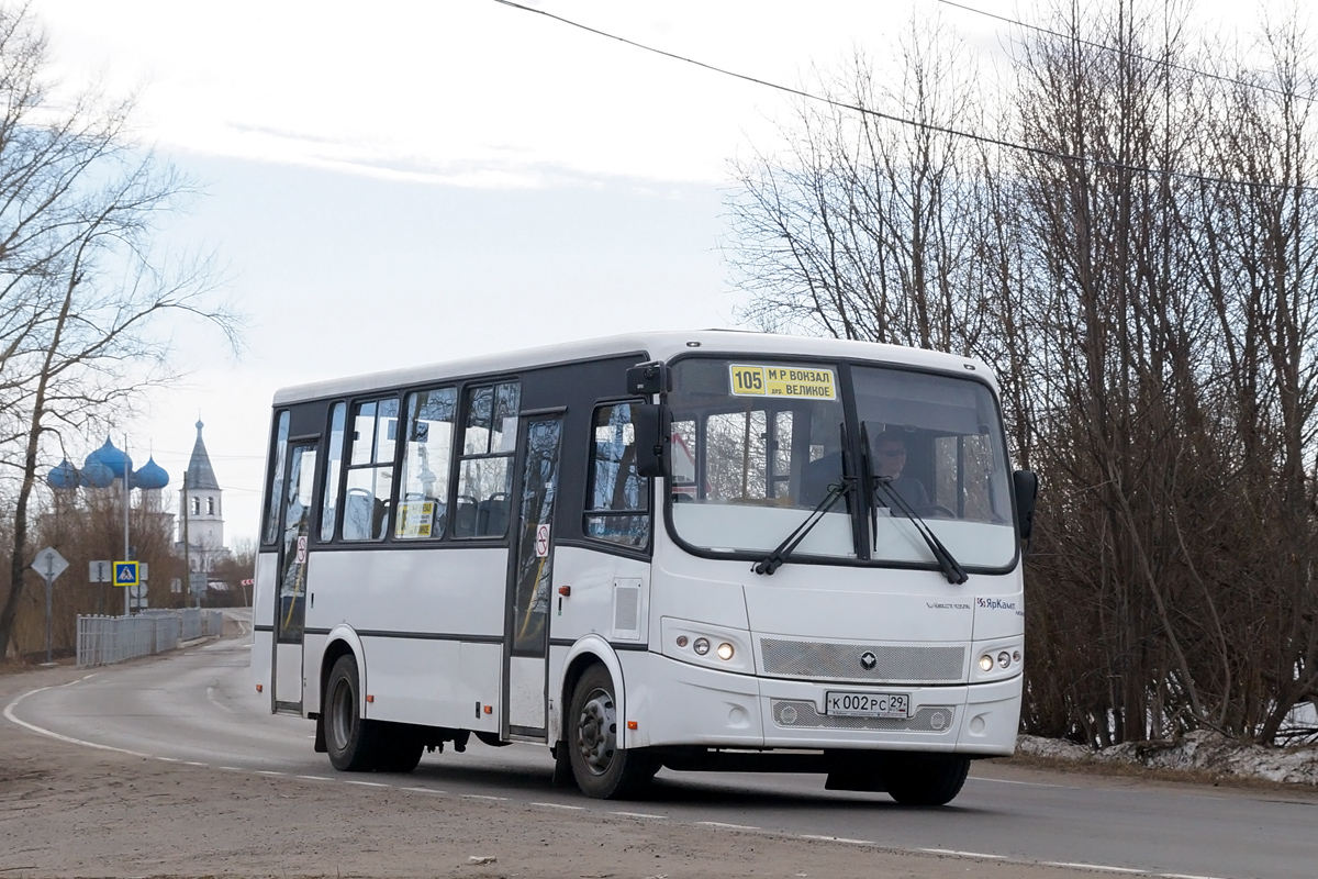 Архангельская область, ПАЗ-320412-04 "Вектор" № К 002 РС 29