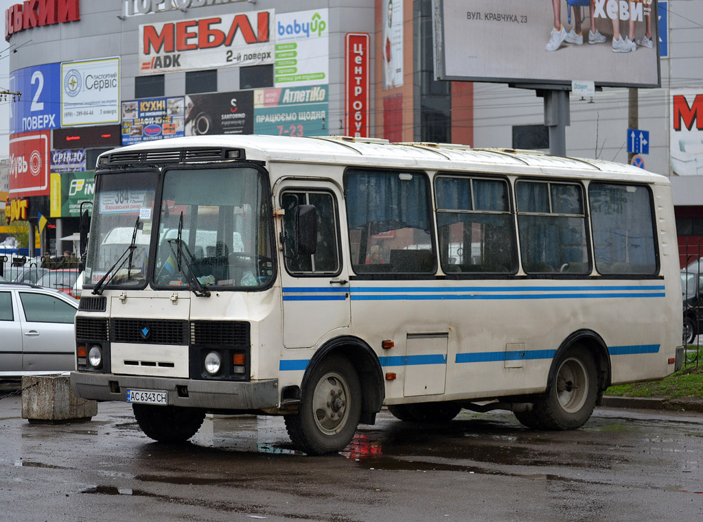 Волынская область, ПАЗ-32054 № AC 6343 CH