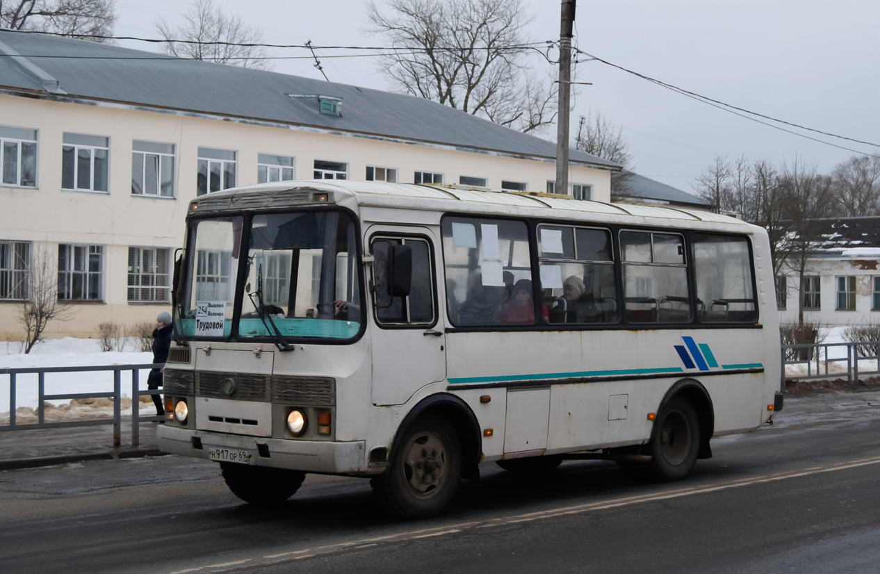 Тверская область, ПАЗ-32053 № Н 917 ОР 69