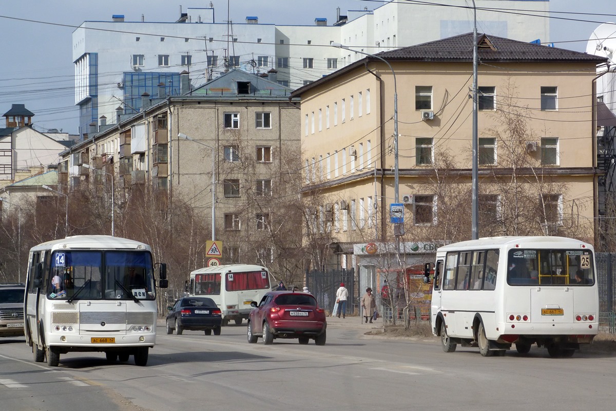 Саха (Якутия), ПАЗ-32054 № АС 668 42; Саха (Якутия), ПАЗ-32054 № АС 667 42; Саха (Якутия) — Разные фотографии