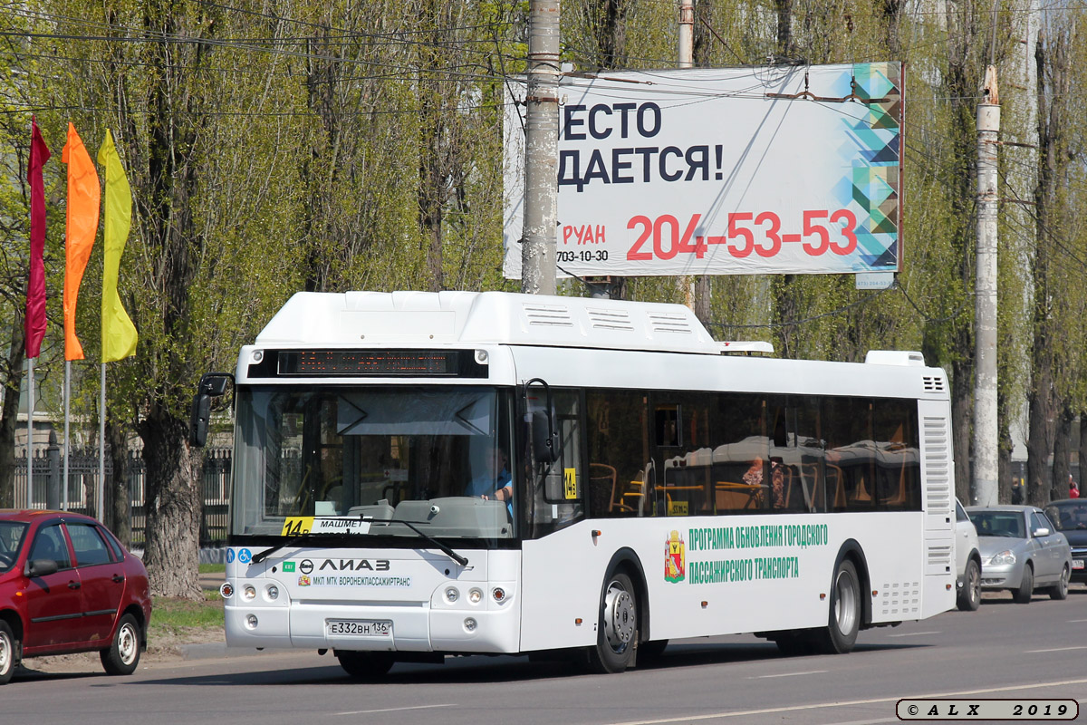 Воронежская область, ЛиАЗ-5292.67 (CNG) № Е 332 ВН 136