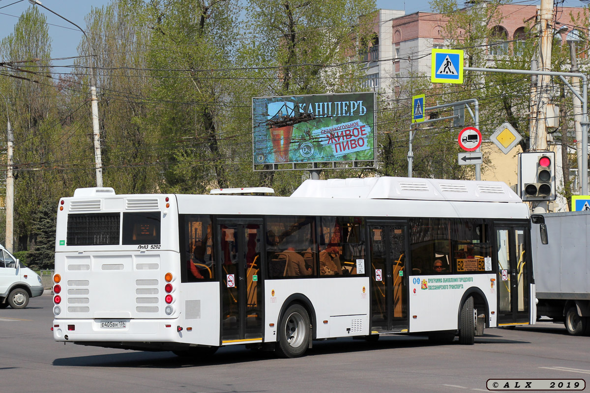 Воронежская область, ЛиАЗ-5292.67 (CNG) № Е 405 ВН 136