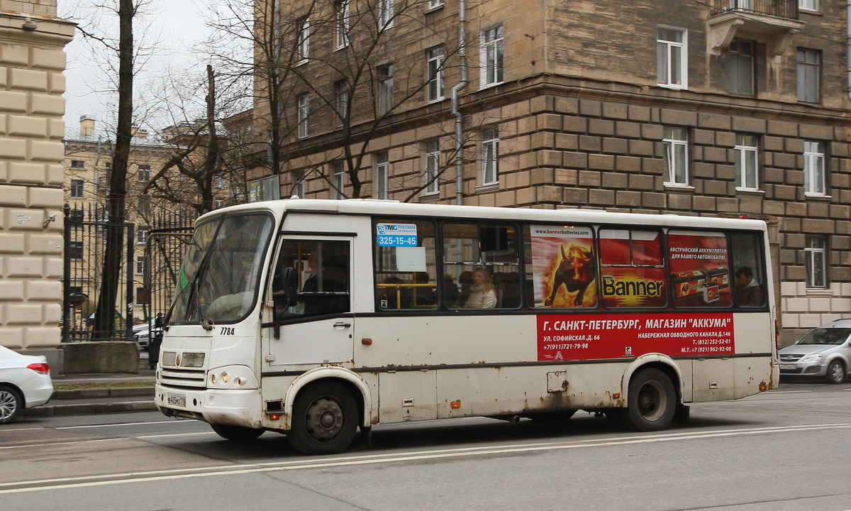 Санкт-Петербург, ПАЗ-320412-05 № 7784