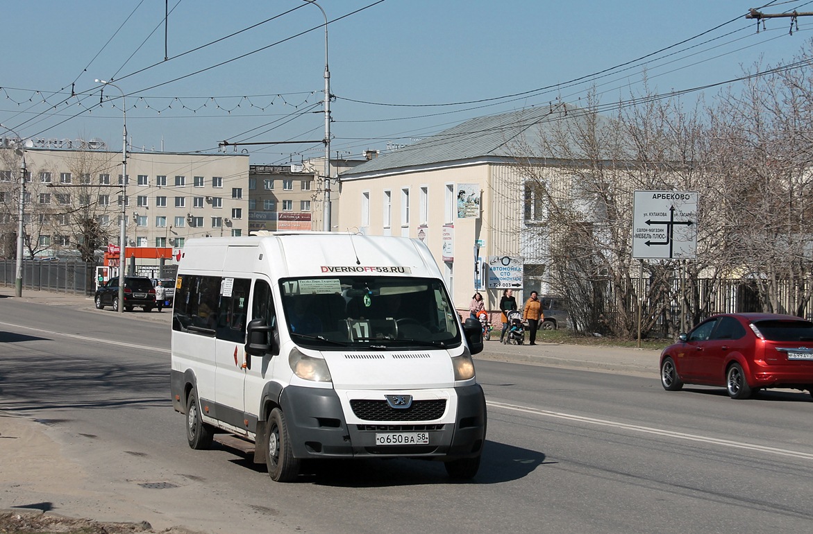 Пензенская область, Нижегородец-2227SK (Peugeot Boxer) № О 650 ВА 58