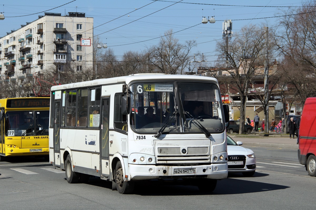 Санкт-Петербург, ПАЗ-320412-05 № 7634