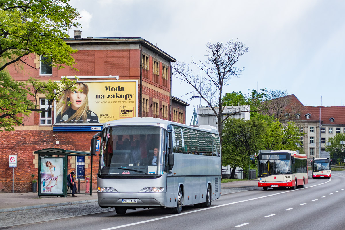 Польша, Neoplan N316SHD Transliner № PGO 18159; Польша, Solaris Urbino III 12 № 2067; Польша, Solaris Urbino III 18 № 2510