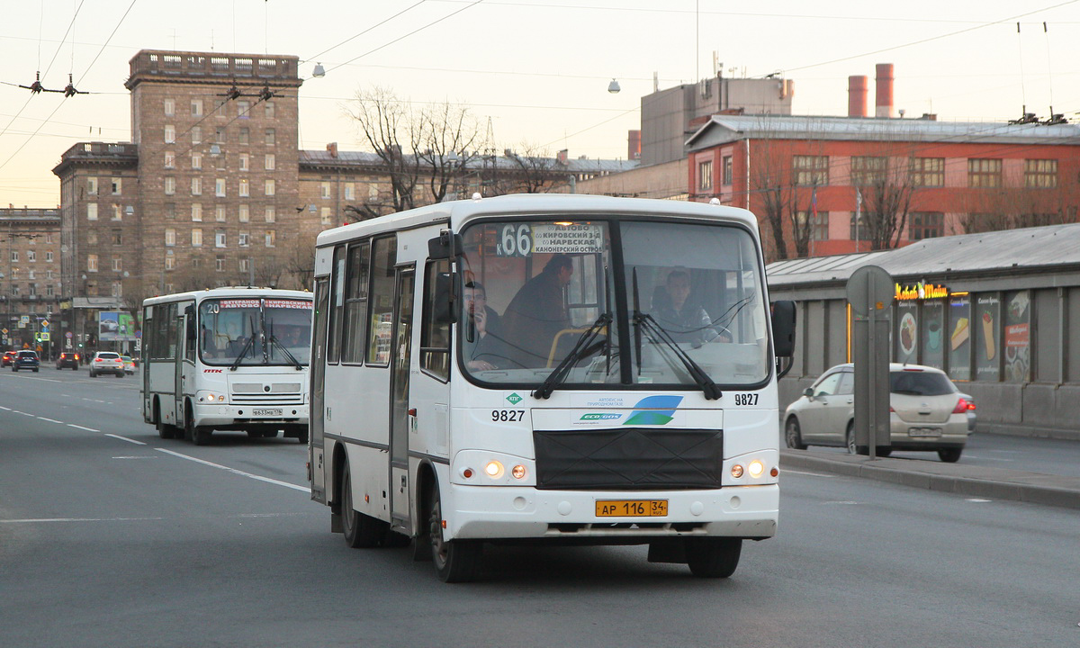 Санкт-Петербург, ПАЗ-320302-11 № 9827