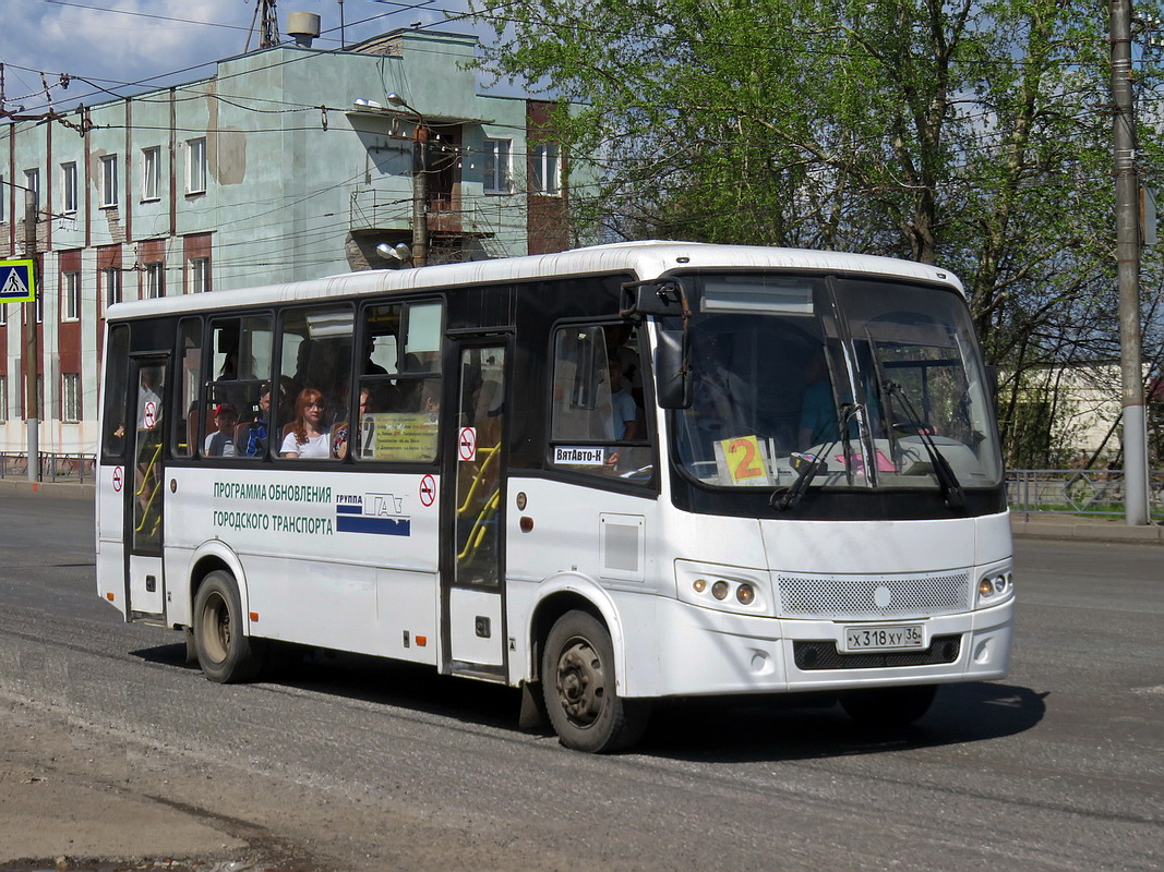 Kirov region, PAZ-320412-05 "Vector" № Х 318 ХУ 36