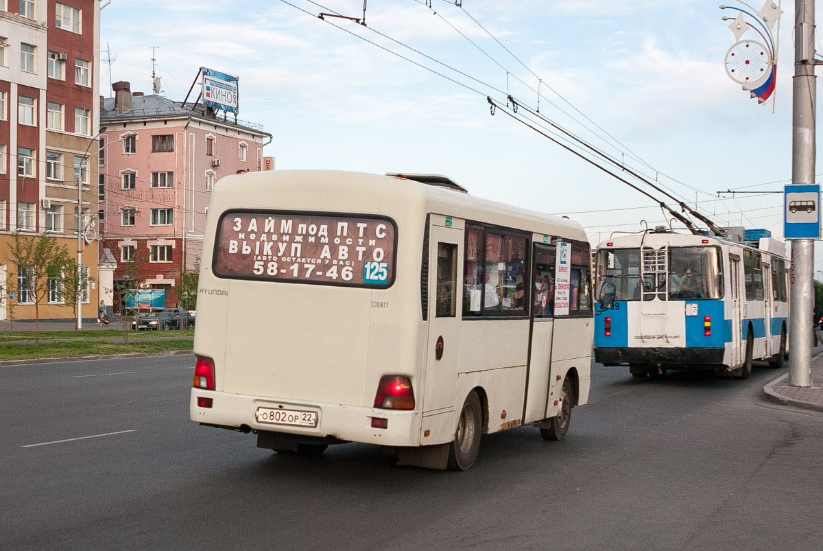 Алтайский край, Hyundai County SWB (РЗГА) № О 802 ОР 22