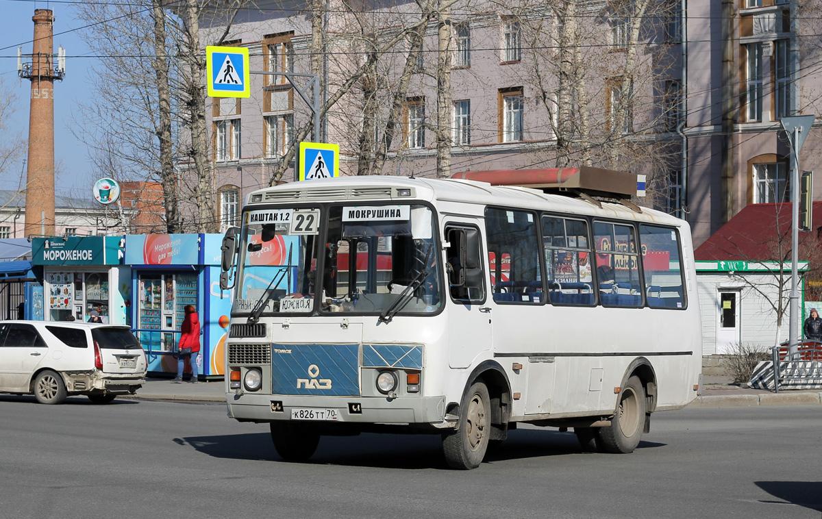 Tomská oblast, PAZ-32054 č. К 826 ТТ 70