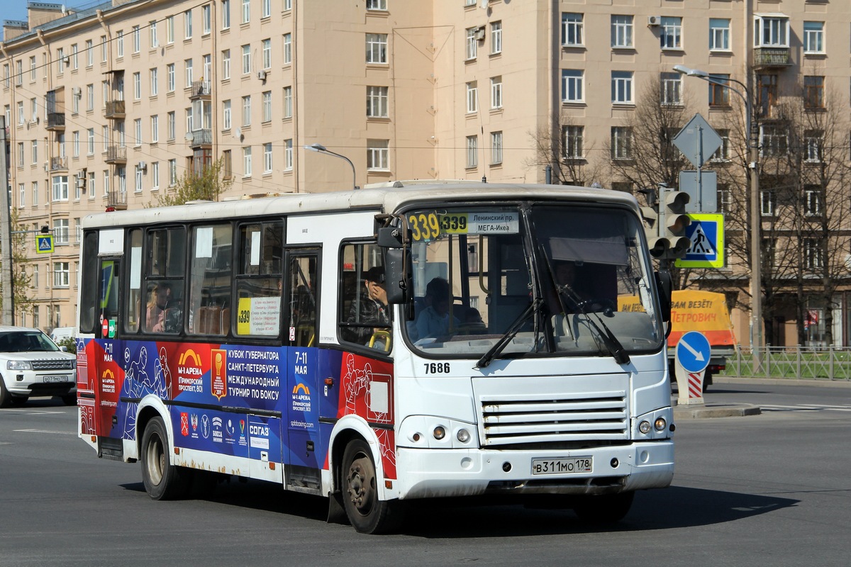 Санкт-Петербург, ПАЗ-320412-05 № 7686