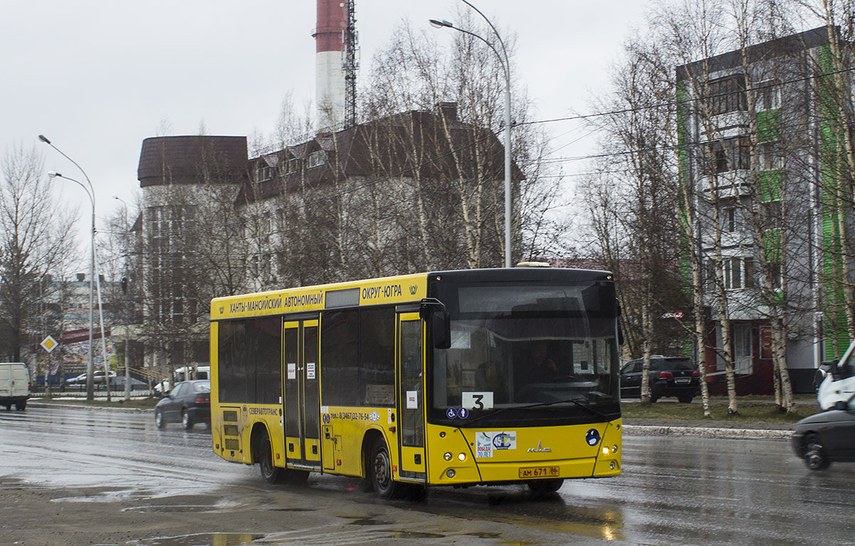 Ханты-Мансийский АО, МАЗ-206.067 № АМ 671 86