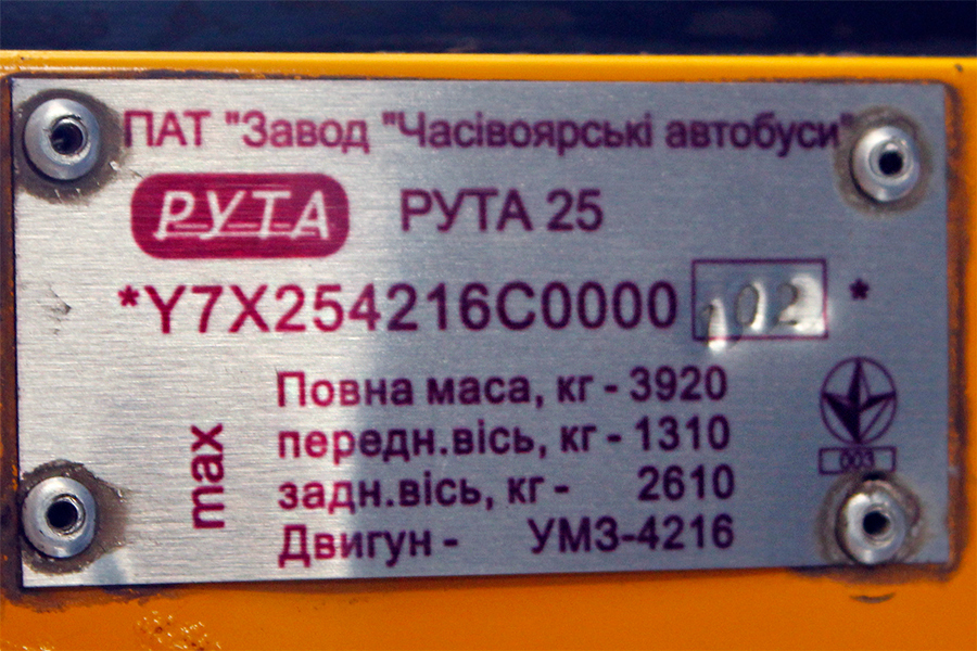 Днепропетровская область, Рута 25 № AE 0463 AB