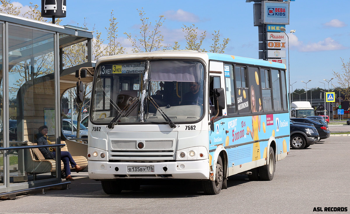 Санкт-Петербург, ПАЗ-320412-05 № 7562