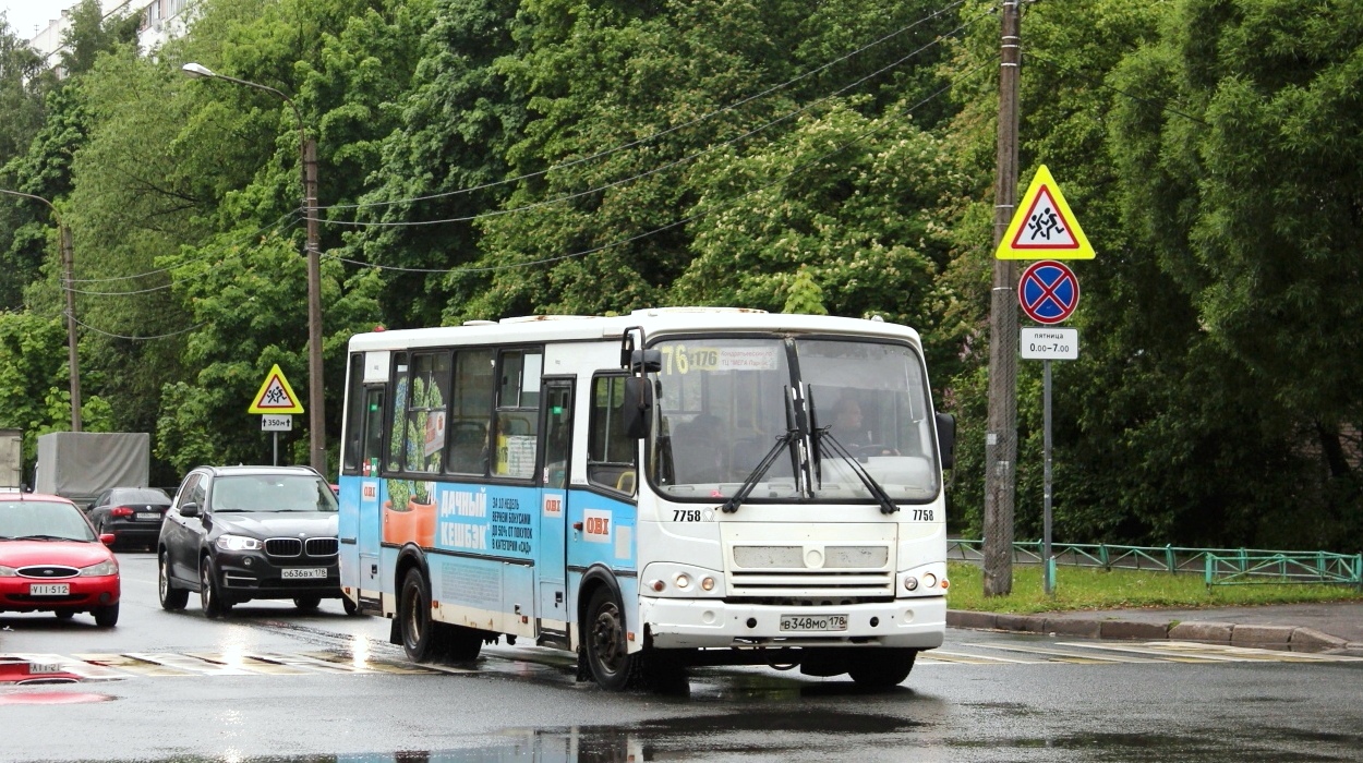 Санкт-Петербург, ПАЗ-320412-05 № 7758