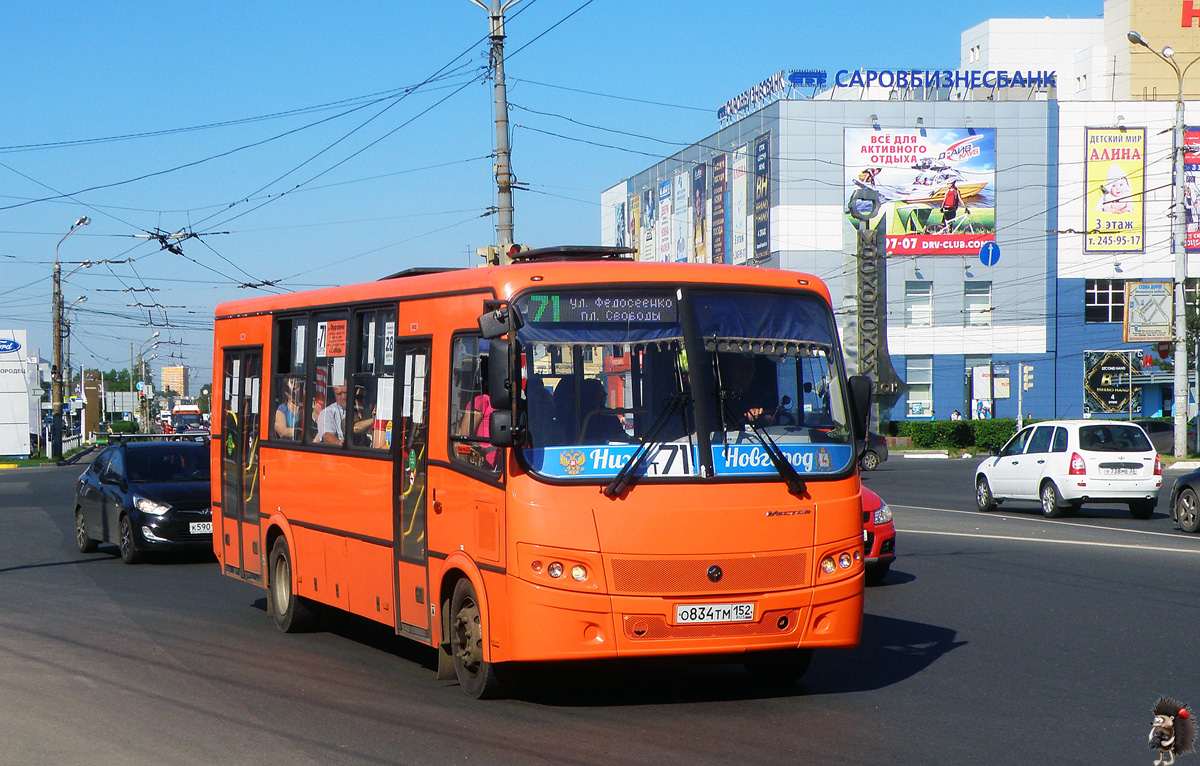 Obwód niżnonowogrodzki, PAZ-320414-05 "Vektor" Nr О 834 ТМ 152