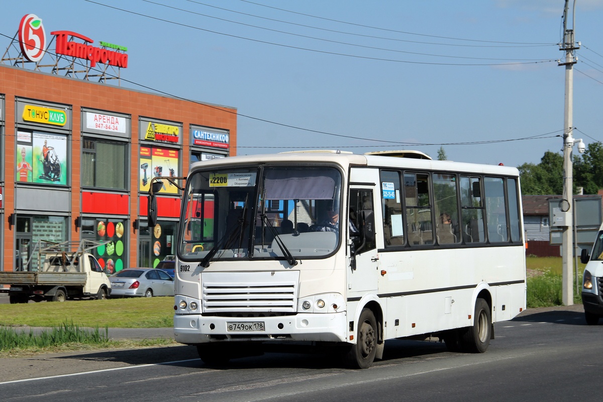 Санкт-Петербург, ПАЗ-320412-05 № 9102