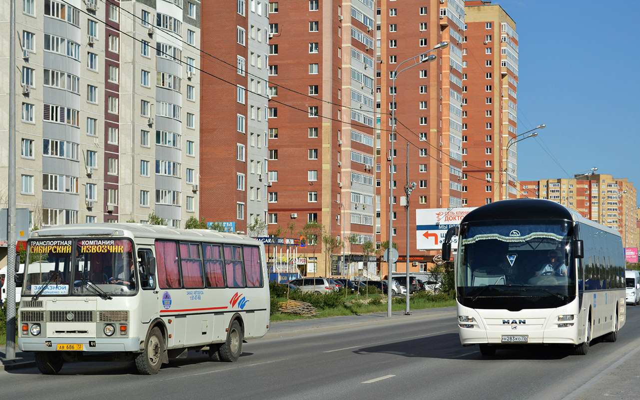 Тюменская область, ПАЗ-4234-04 № АВ 686 72; Тюменская область, MAN R14 Lion's Regio C ÜL314 C № 109; Тюменская область — Разные фотографии