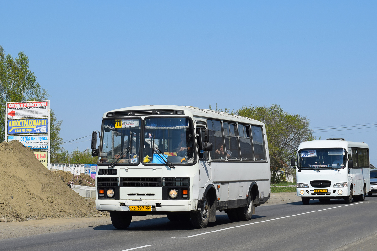 Алтайский край, ПАЗ-32054 № АО 397 22; Алтайский край, Hyundai County SWB C08 (ТагАЗ) № АО 377 22