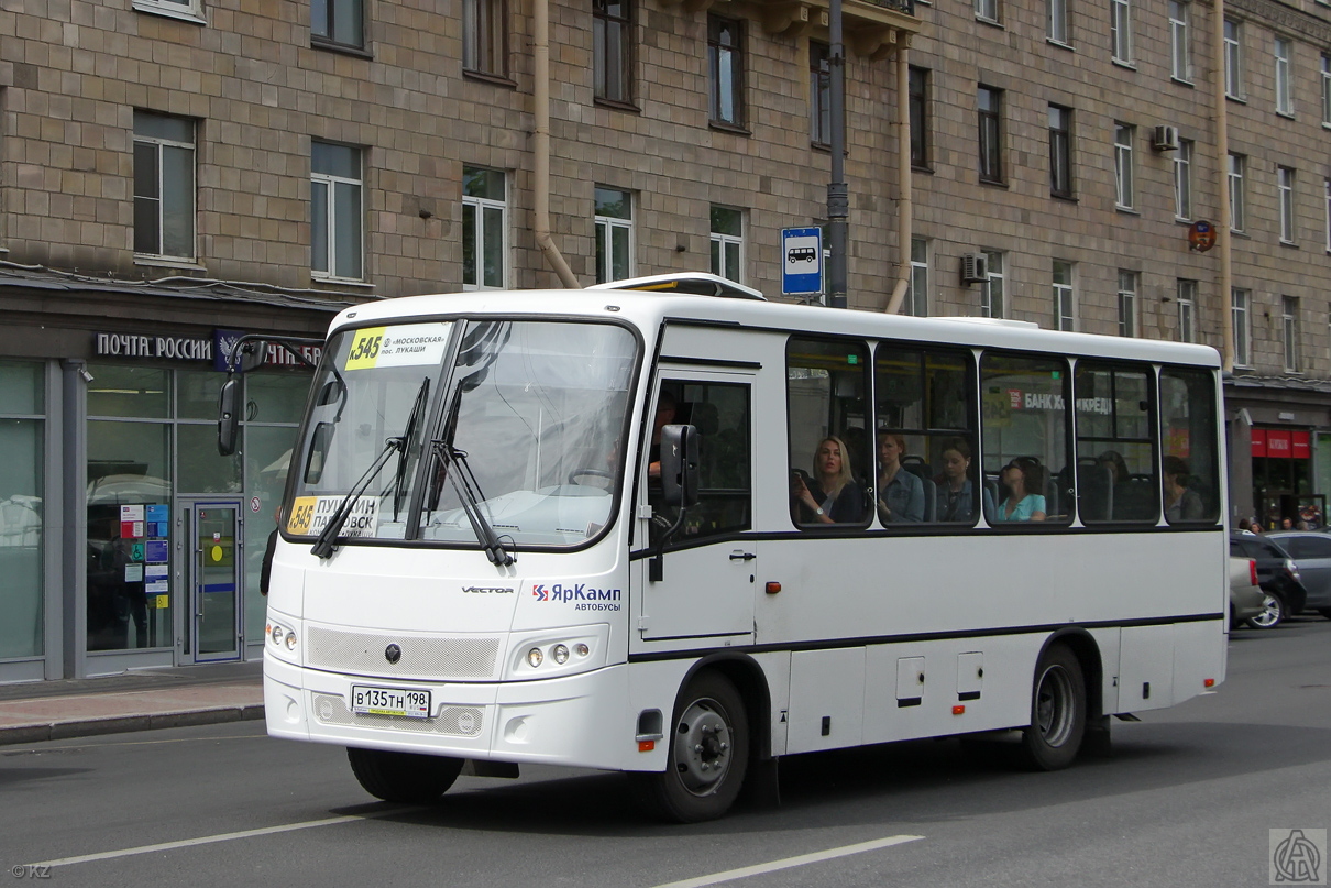 Санкт-Петербург, ПАЗ-320402-05 "Вектор" № В 135 ТН 198