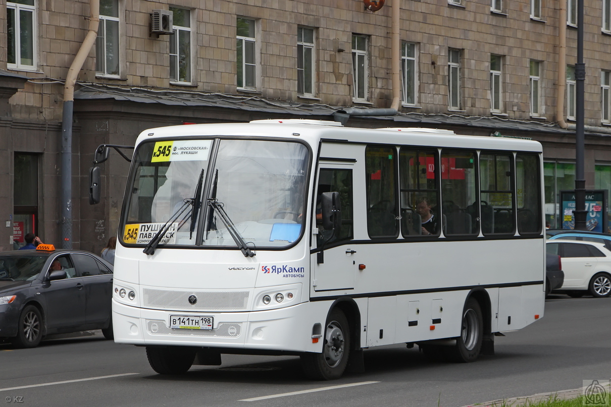 Санкт-Петербург, ПАЗ-320402-05 "Вектор" № В 141 ТН 198