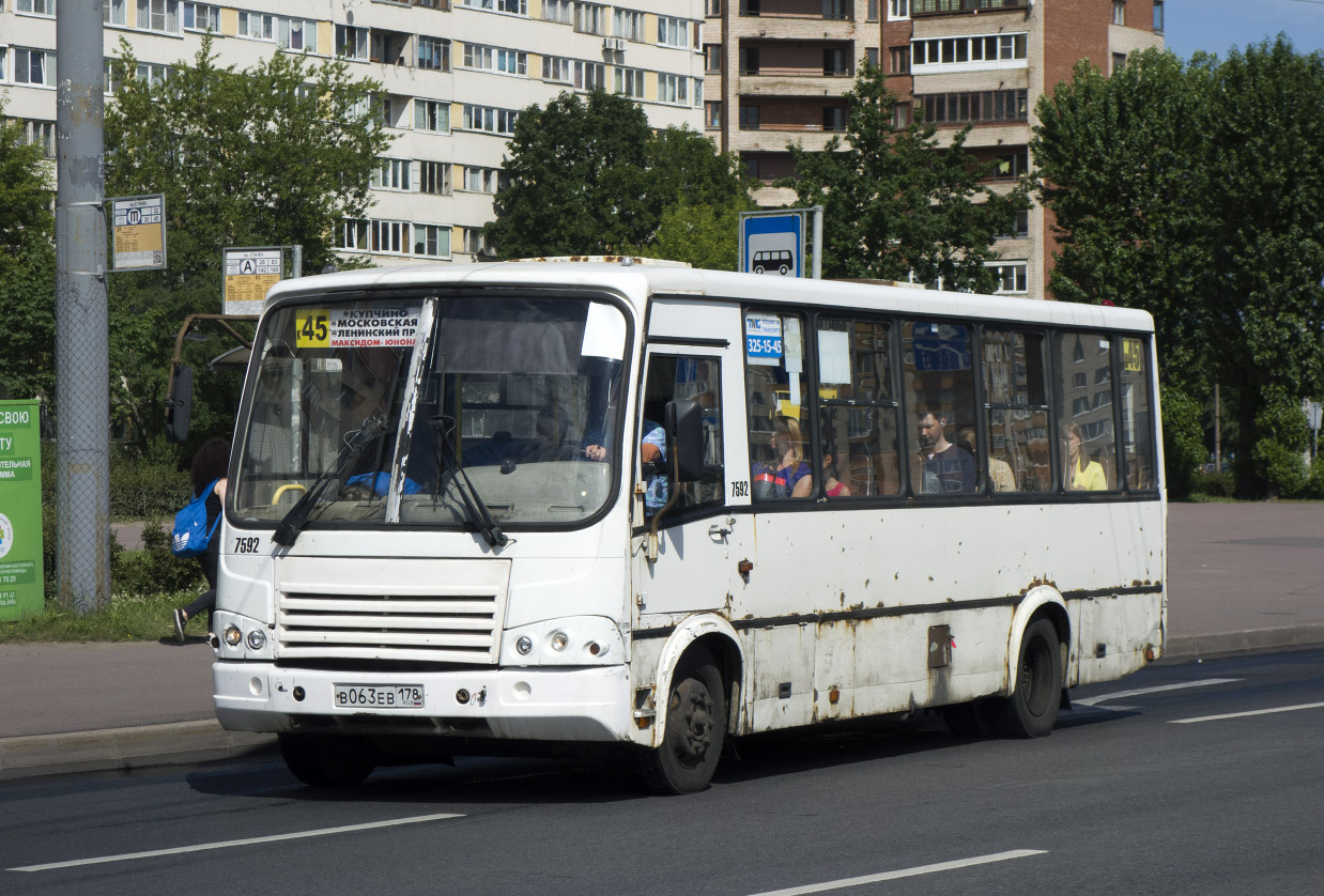 Санкт-Петербург, ПАЗ-320412-05 № 7592