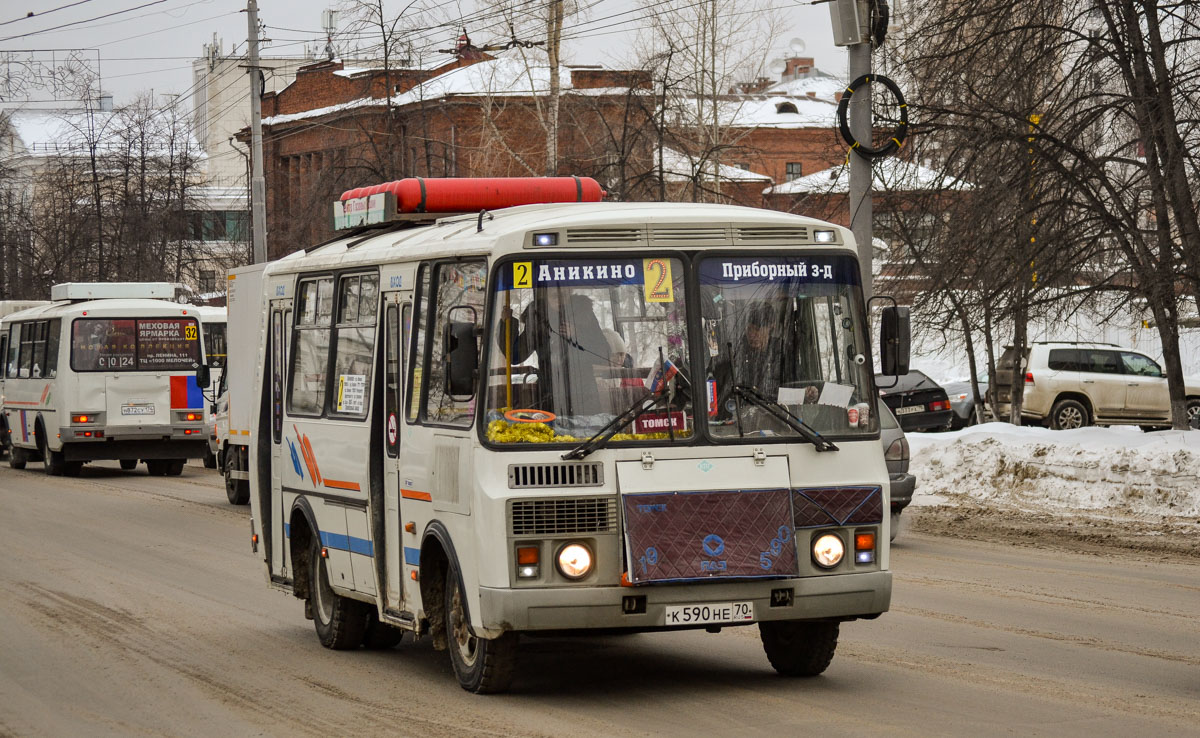 Томская область, ПАЗ-32054 № К 590 НЕ 70