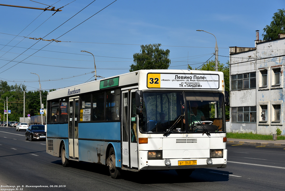 Vladimir region, Mercedes-Benz O405 # ВТ 968 33