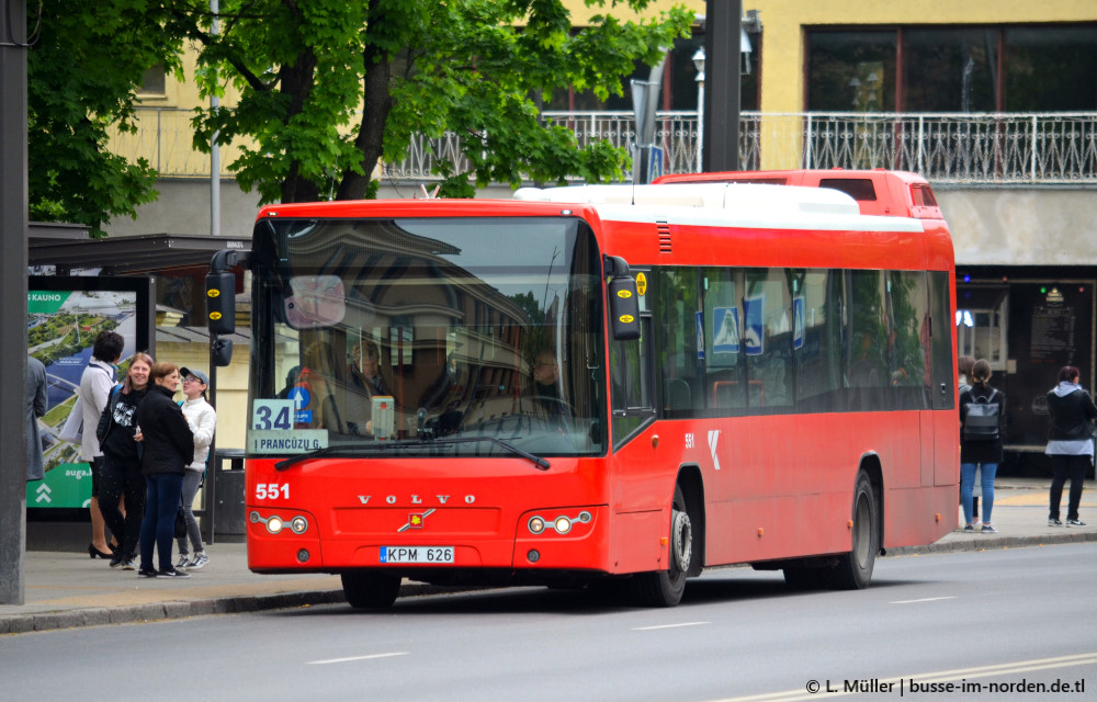 Литва, Volvo 7700 № 551