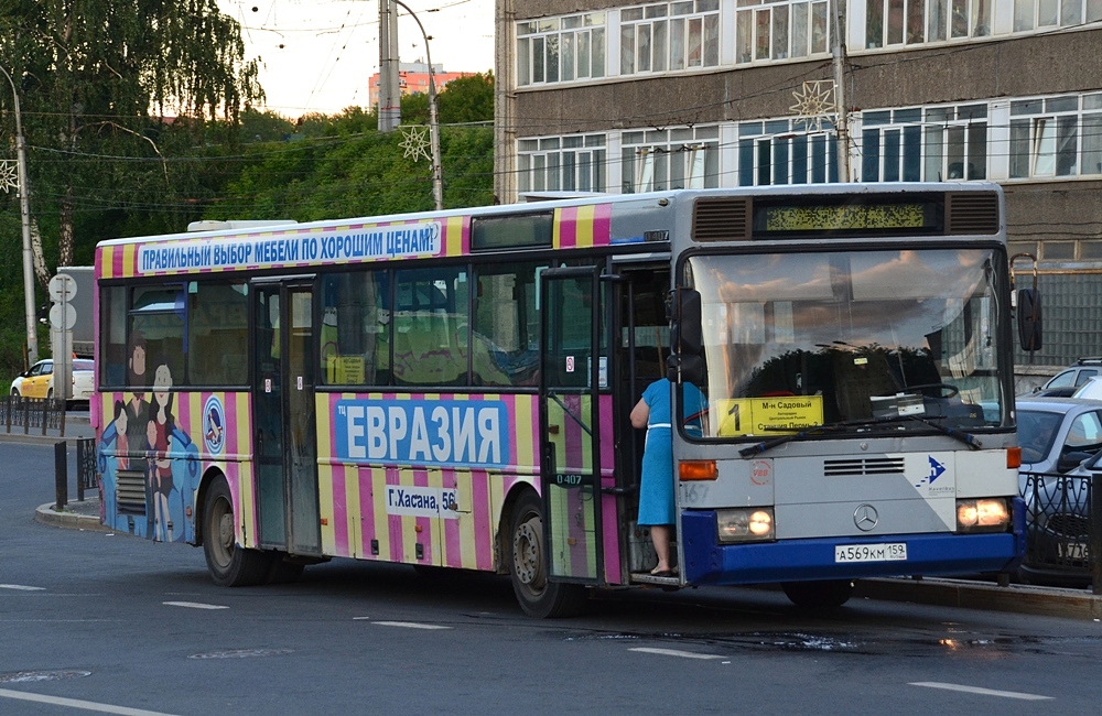 Perm region, Mercedes-Benz O407 # А 569 КМ 159