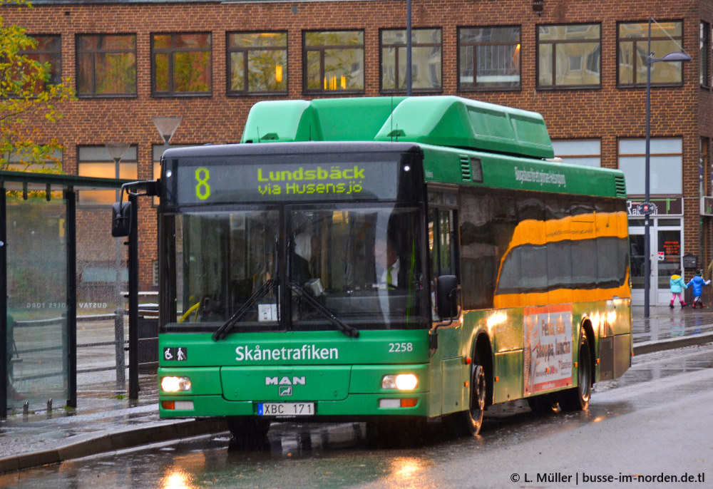 Sweden, MAN A21 NL313 CNG № 2258