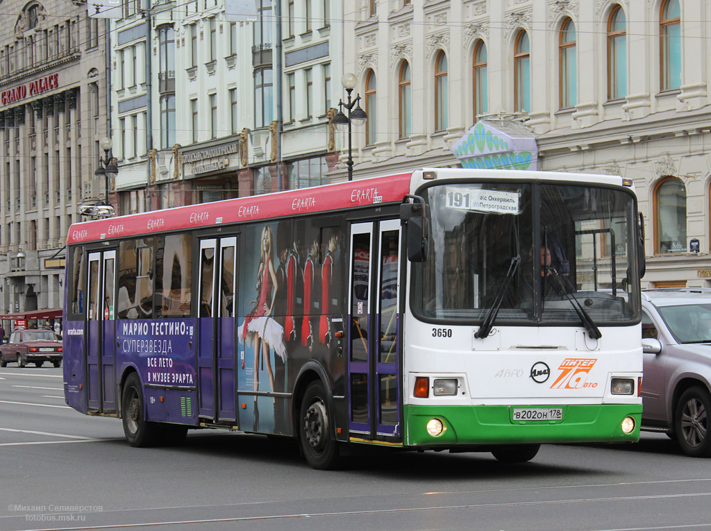 Санкт-Петербург, ЛиАЗ-5293.60 № 3650