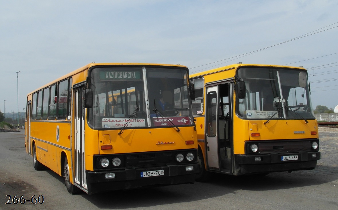 Ungarn, Ikarus 263.01 Nr. JOB-700; Ungarn, Ikarus 260.20M Nr. JLA-458; Ungarn — Photo tours